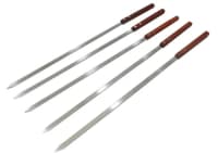Barbekü şişləri dəsti, 4 ədəd, taxta tutacaqlı — şəkil 2