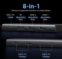 Dok stansiyası Ugreen Revodok 8-in-1 USB-C Hub CM639 — şəkil 2