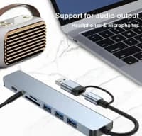 Type-C Hub 8in1 multiport adapter — şəkil 2