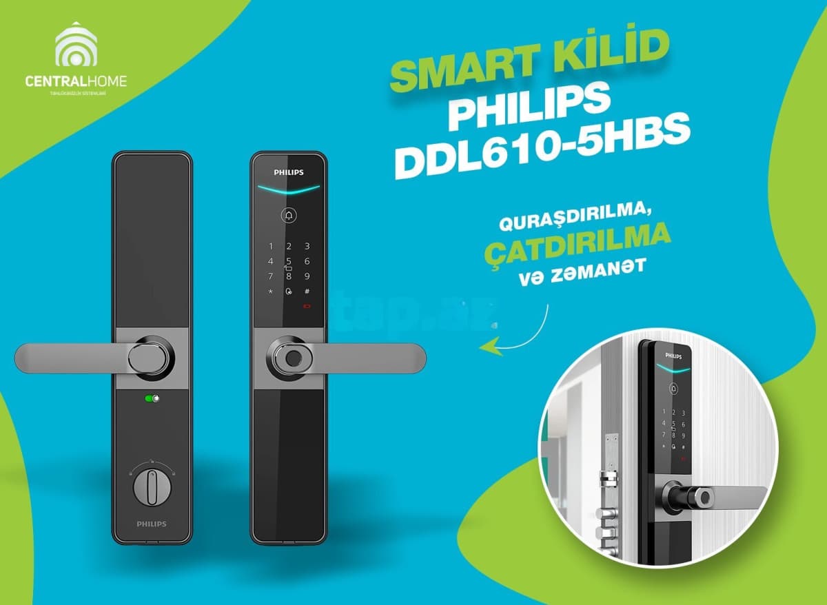 Ağıllı qapı kilidi Philips DDL610-5HBS