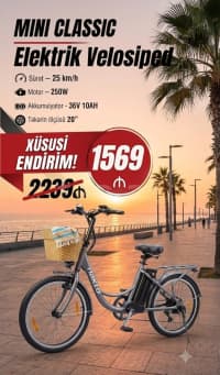 Elektrikli velosiped Nakto Mini Classic — şəkil 4