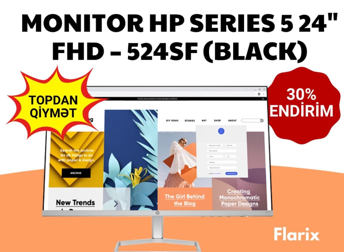 Monitor HP Series 5 24″ FHD 524SF