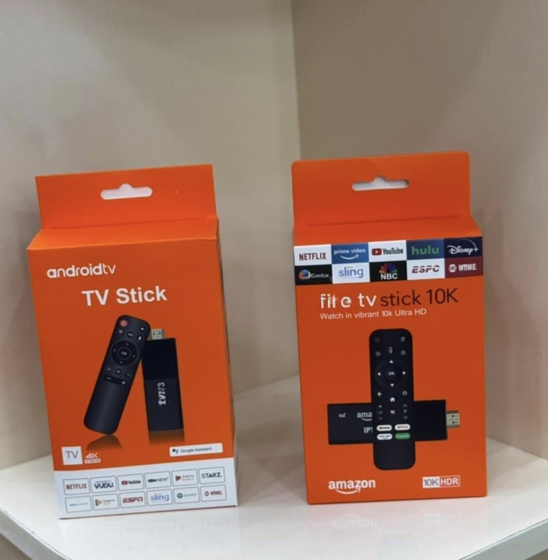 Android TV Stick və Amazon Fire TV Stick