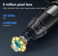 Rəqəmsal mikroskop 7 inch ekranlı 1200x — şəkil 3