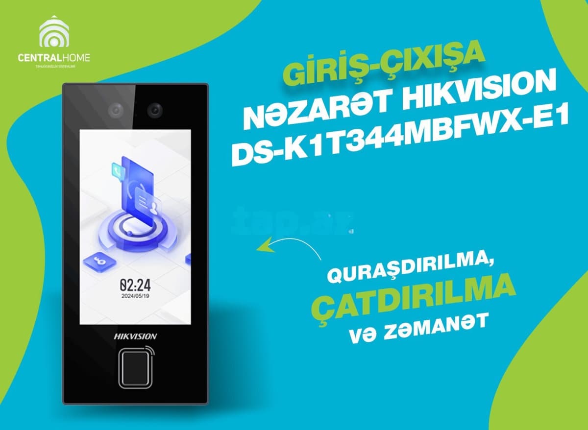 Girişə nəzarət terminalı Hikvision DS-K1T344MBFWX-E1