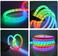 RGB LED kəndir işıq, pultlu dekorativ lent — şəkil 3
