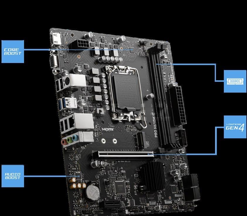 Ana plata MSI PRO H610M-E DDR5