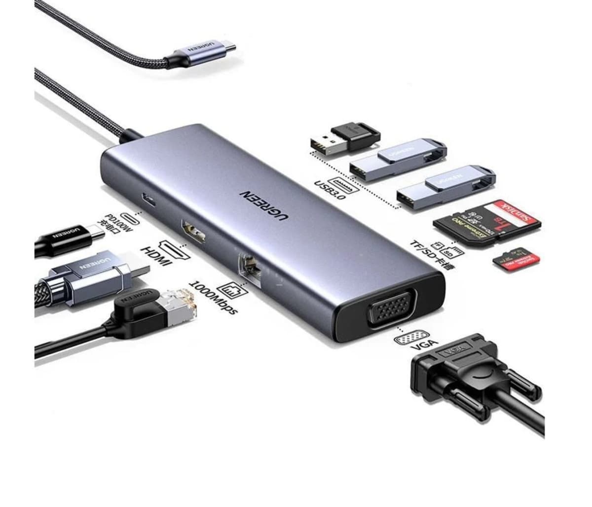 USB-C adapter Ugreen 9 in 1 CM498