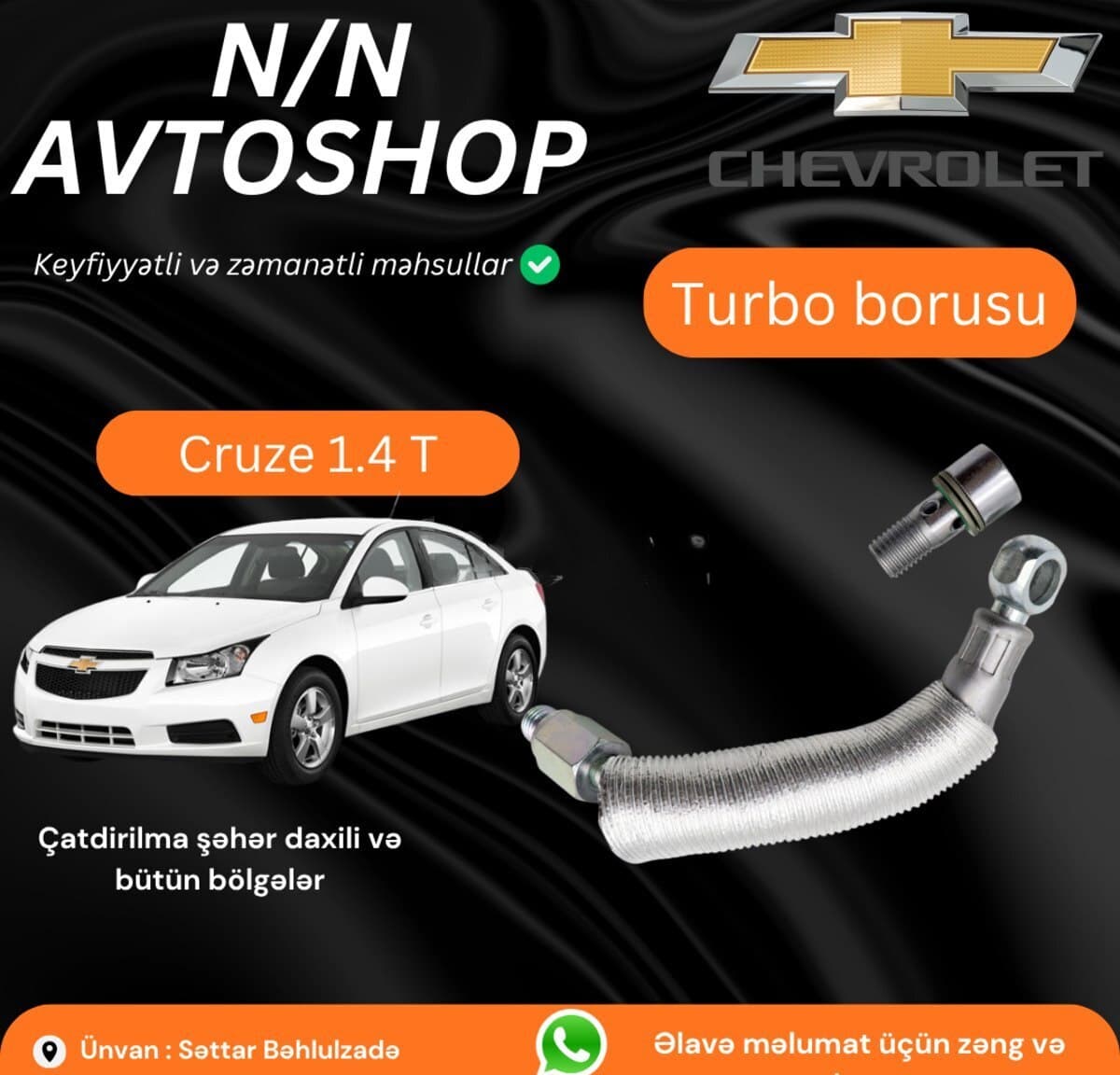 Turbo borusu Chevrolet Cruze 1.4T