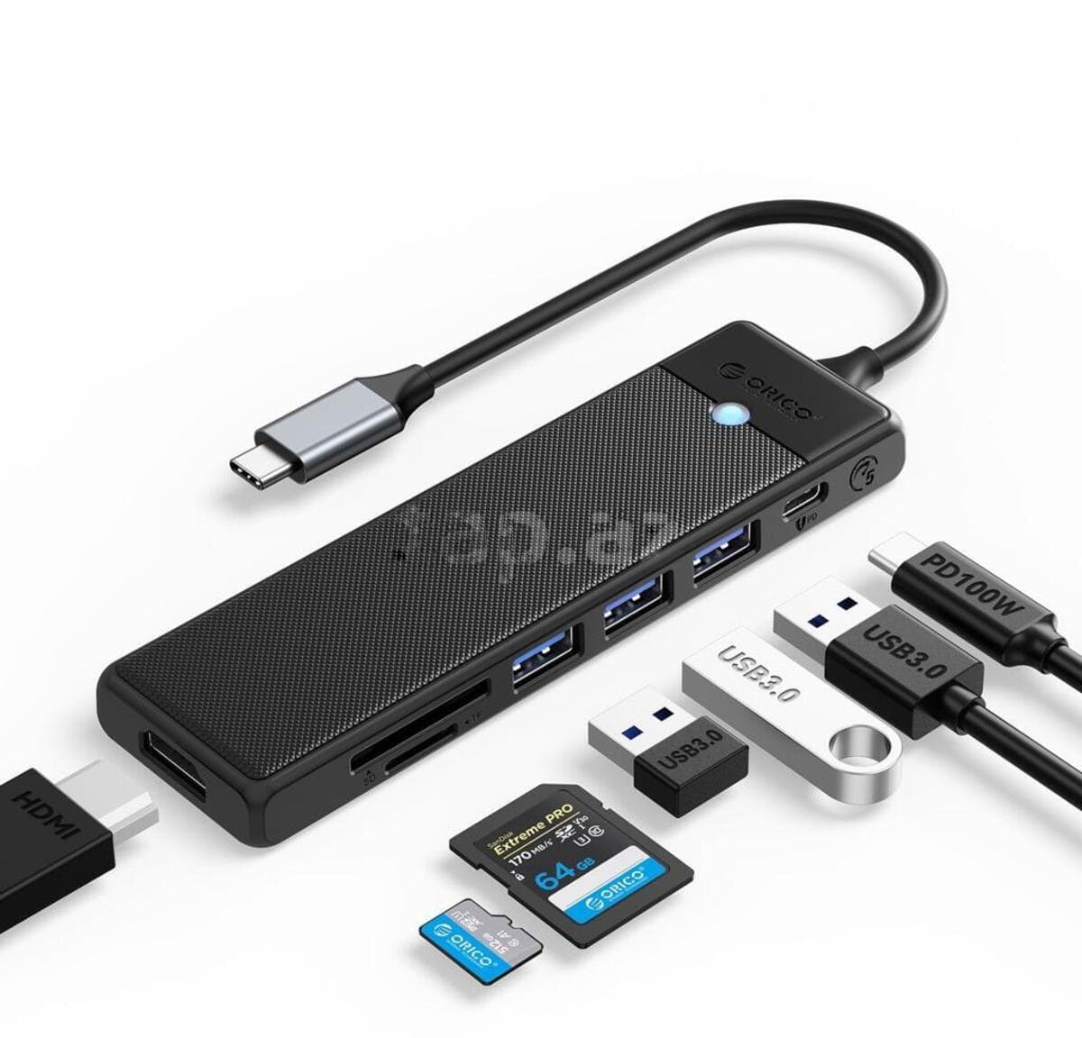 Docking station Orico PWD-7P-BK-EP 7-in-1