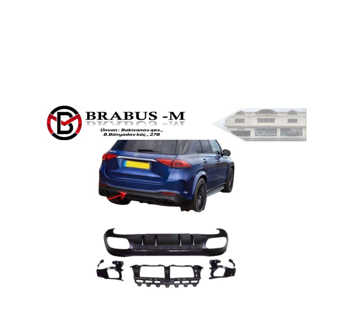 Arxa diffuzer Mercedes W167 GLE
