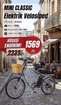 Elektrikli velosiped Nakto Mini Classic — şəkil 10