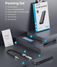 SSD qutusu Orico M.2 NVMe / SATA 10Gbps — şəkil 5