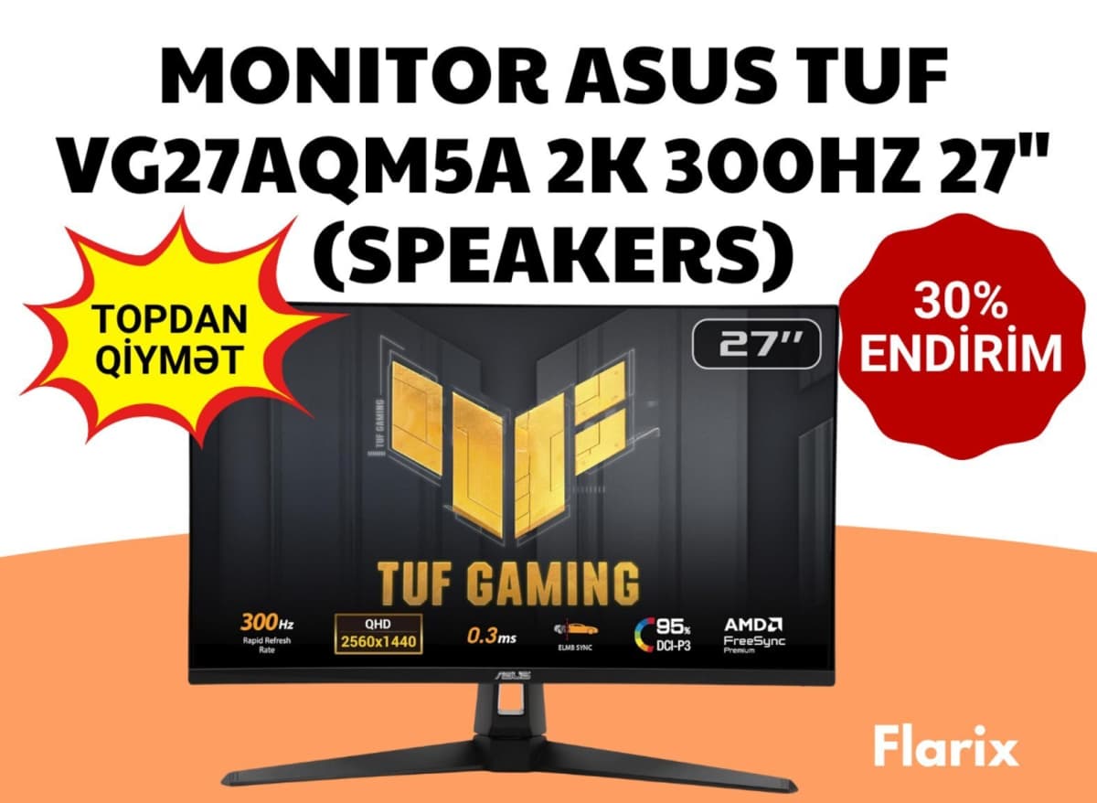 ASUS TUF Gaming VG27AQM5A 27" 2K 300Hz Monitor
