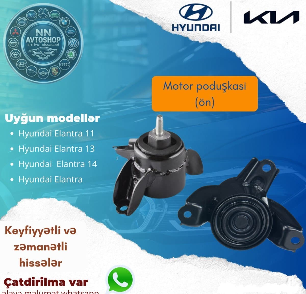 Mühərrik yastığı Hyundai Elantra 2011-2015