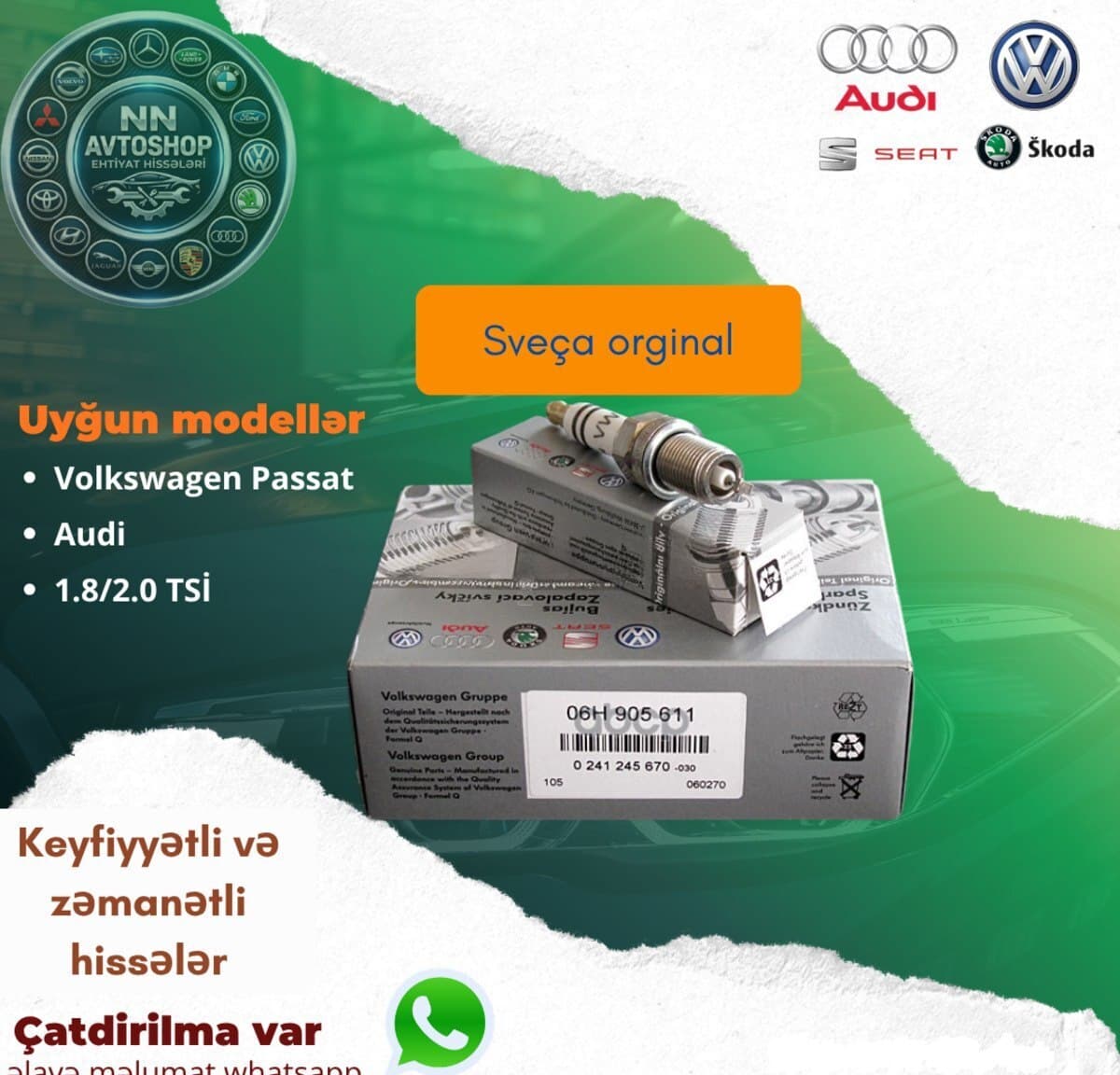 Alışma şamı Volkswagen Audi 2.0 TFSI