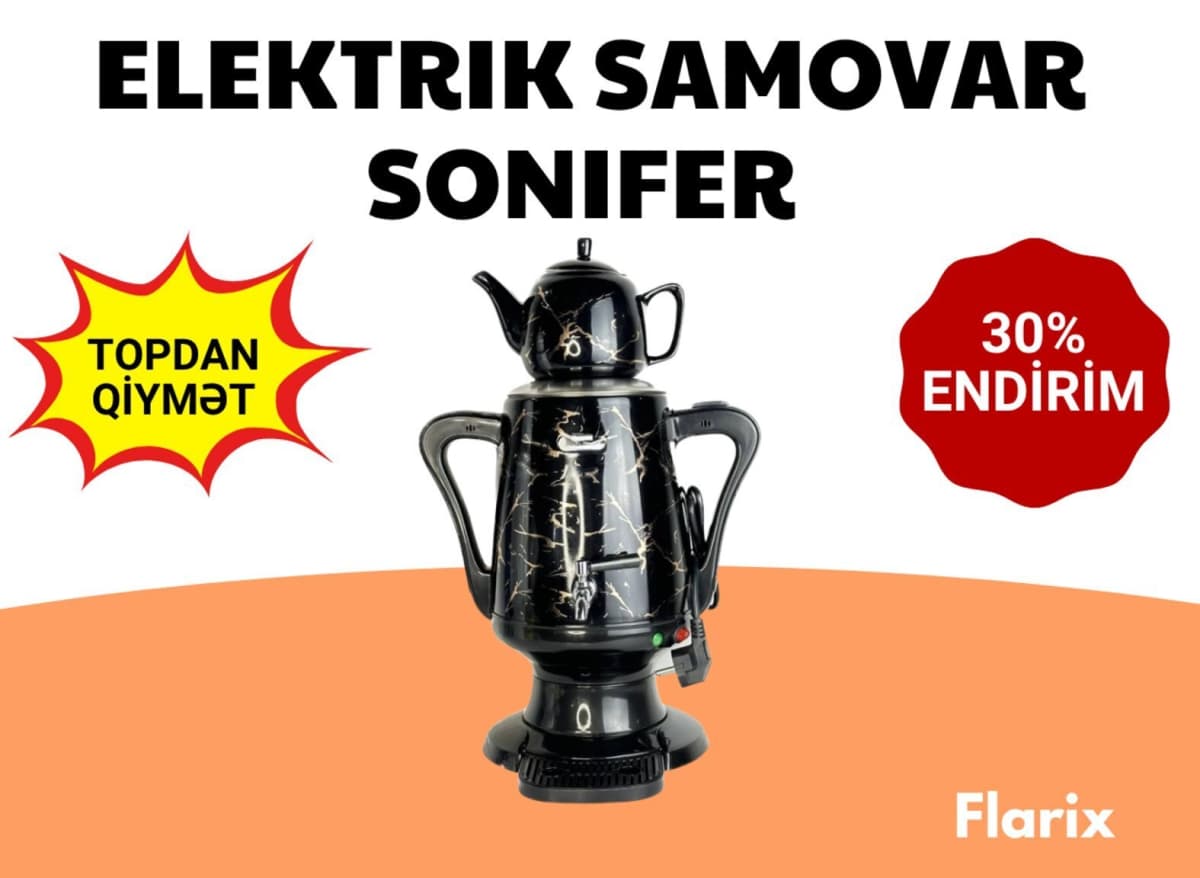 Samovar Paslanmayan polad material