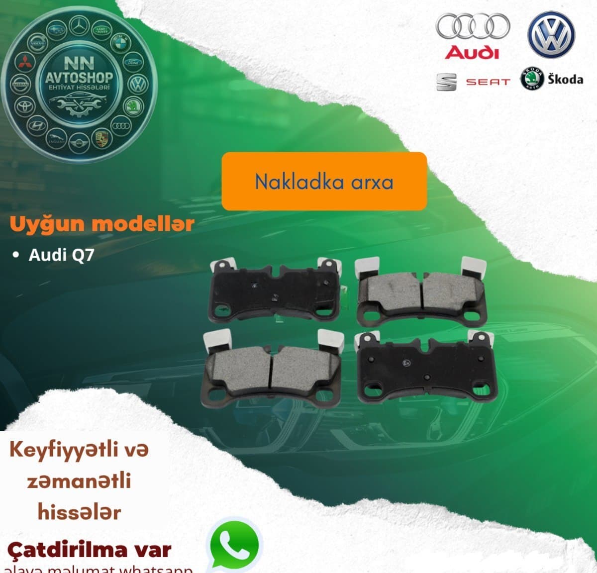 Arxa əyləc bəndləri Audi Q7