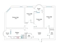 4 otaqlı mənzil 153 m² satılır — şəkil 20