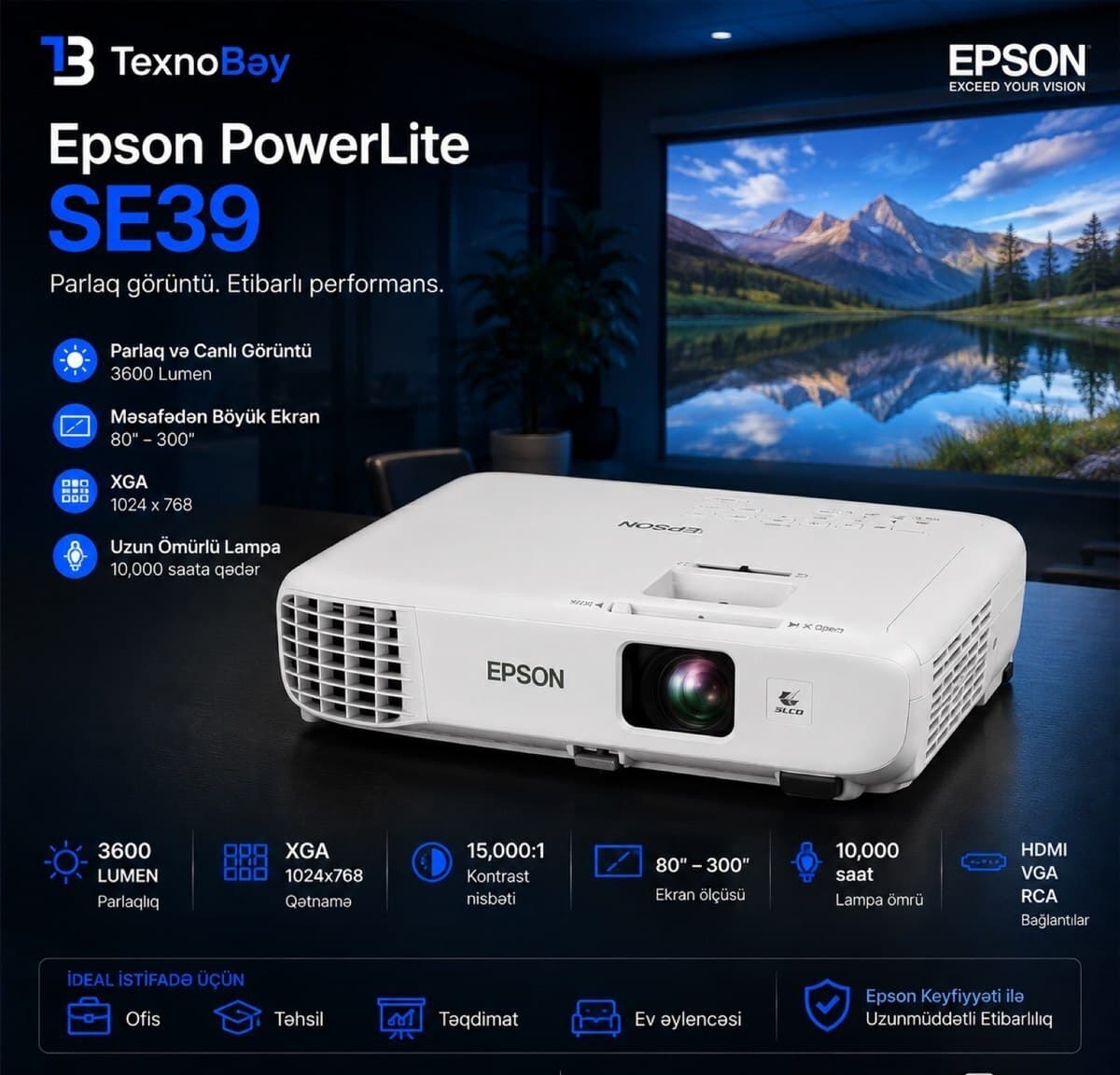 Epson PowerLite S39 Proyektor