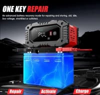 Akkumulyator şarj cihazı Foxsur 10A 12V/24V — şəkil 3