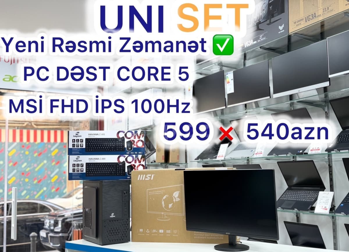 Intel i5 Masaüstü Kompüter Dəsti (8GB RAM, 240GB SSD)