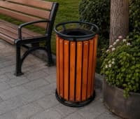 Tullantı qabı taxta materialdan — şəkil 1