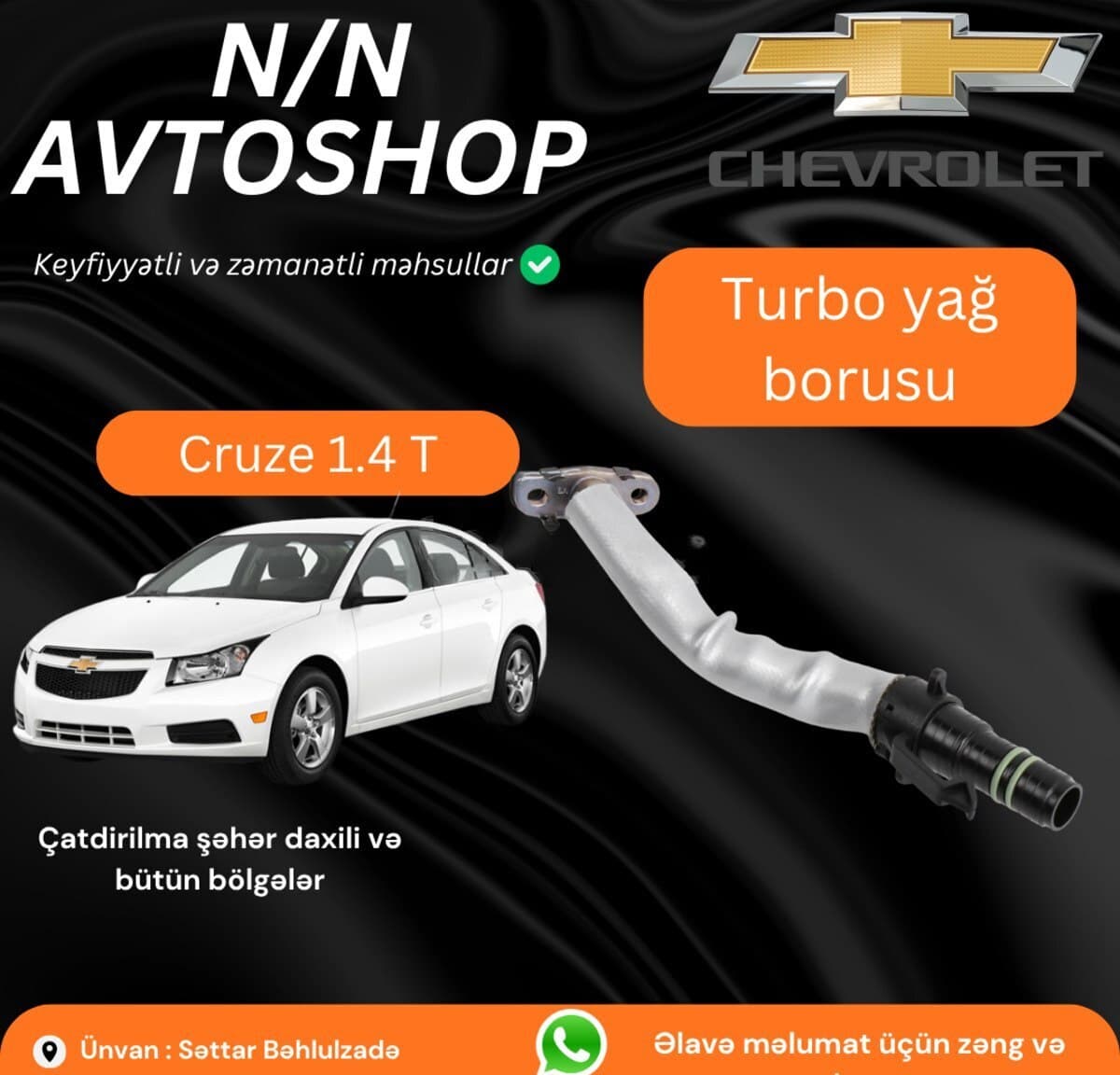 Turbo borusu Chevrolet Cruze 1.4T