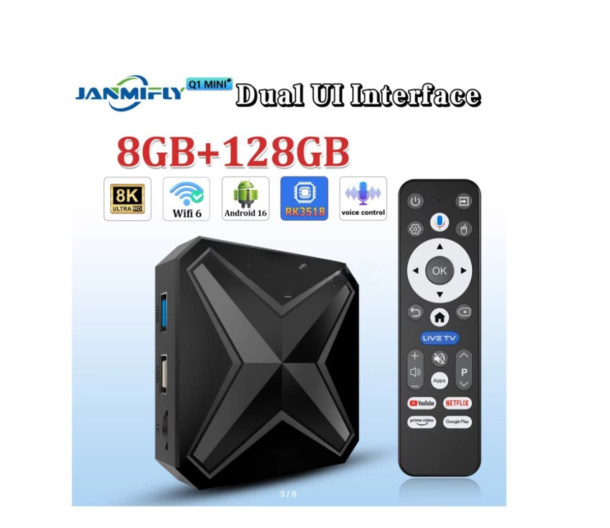 Smart TV Box Q1mini 128GB/8GB 2026