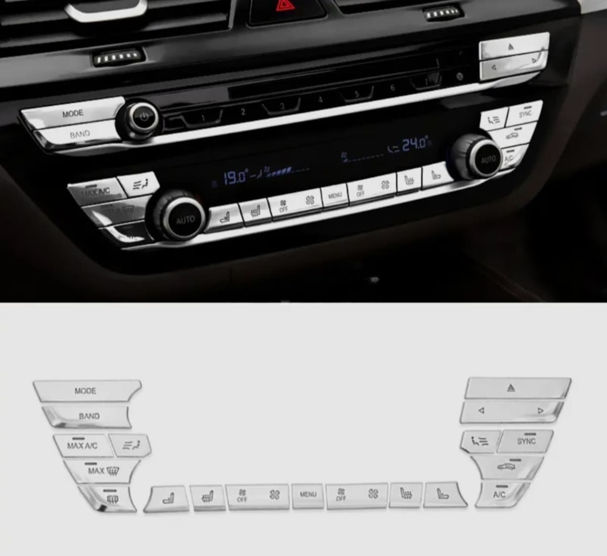 Kondisioner idarəetmə düymələri BMW G30 G31 G11 G12