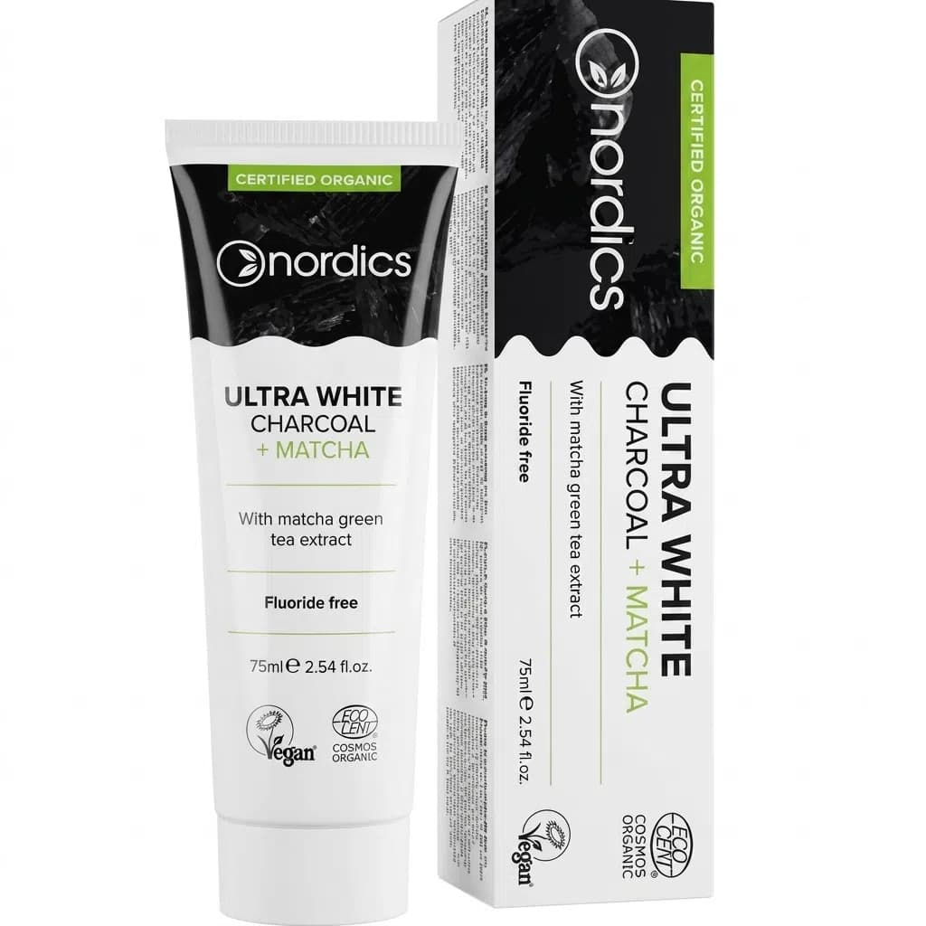 Nordics Ultra White Charcoal + Matcha Diş Məcunu 75 ml