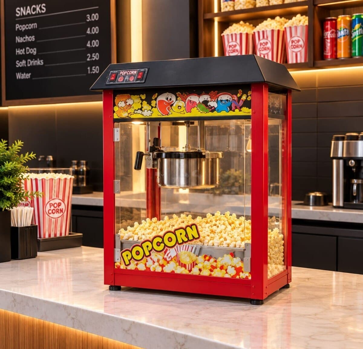 Popkorn aparatı 75x50x36 sm