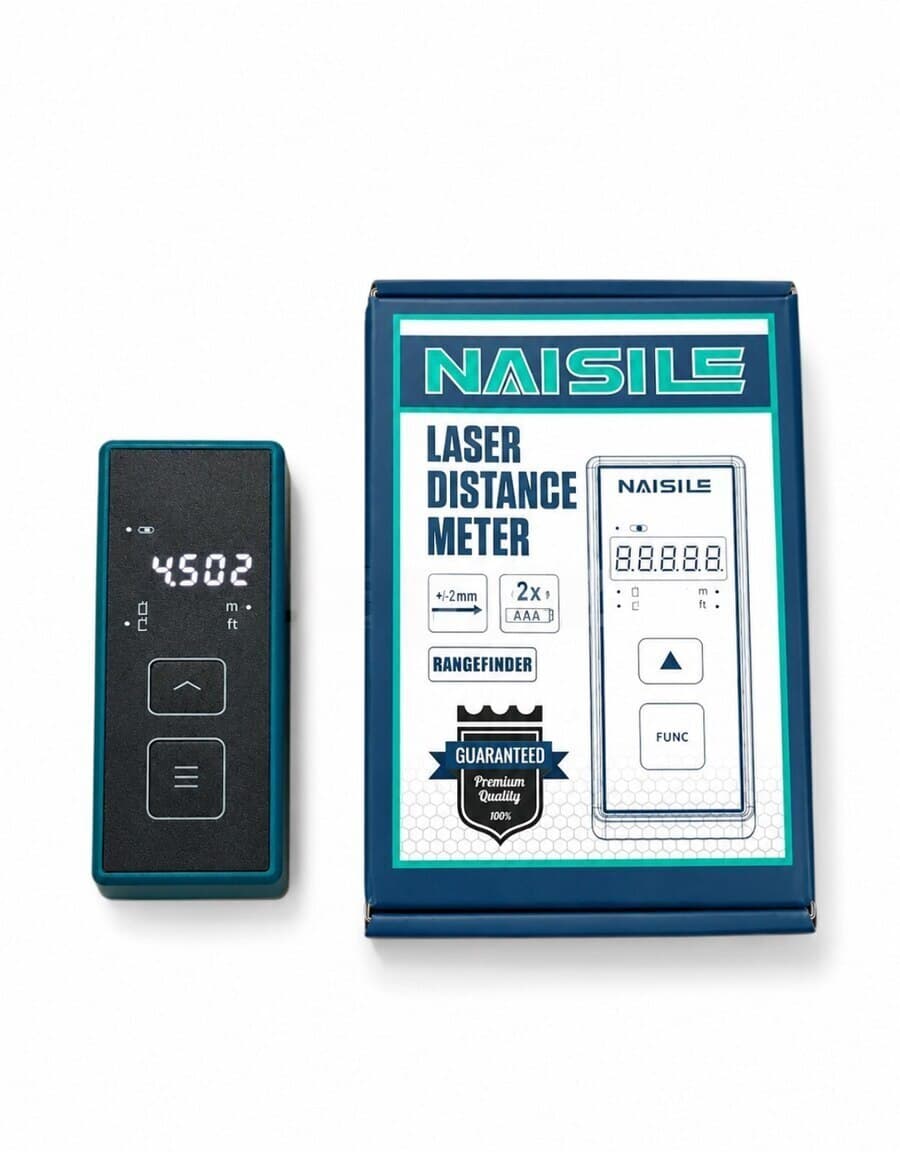 Naisile lazer məsafəölçən metrə