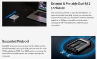 M.2 NVMe SSD Docking Station 20Gbps Dual Bay — şəkil 11