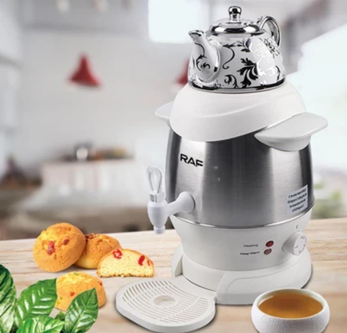 Samovar Paslanmayan polad material