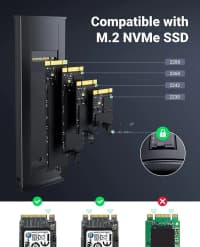 SSD qabı Ugreen CM767 M.2 NVMe SATA Enclosure — şəkil 4