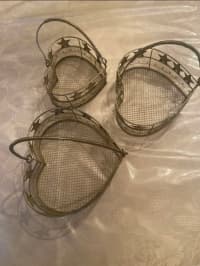 Ürək Formasında Metal Dekorativ Səbət — şəkil 2