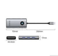 USB-C Hub Orico PW11-6P 6-in-1 — şəkil 1