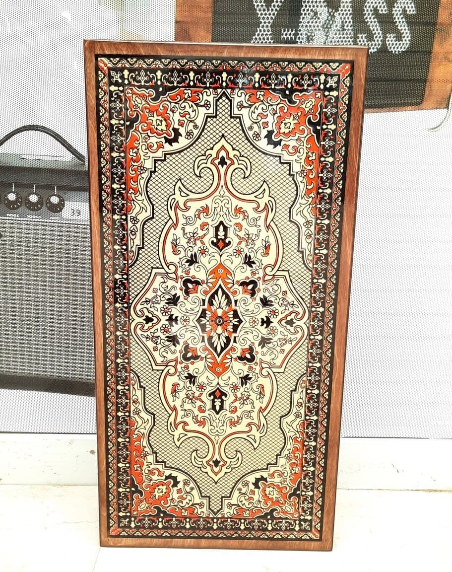 Naxışlı Taxta Nərd Dəsti