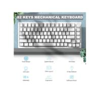 Mexaniki klaviatura Ajazz AK820 White Red Switch — şəkil 3