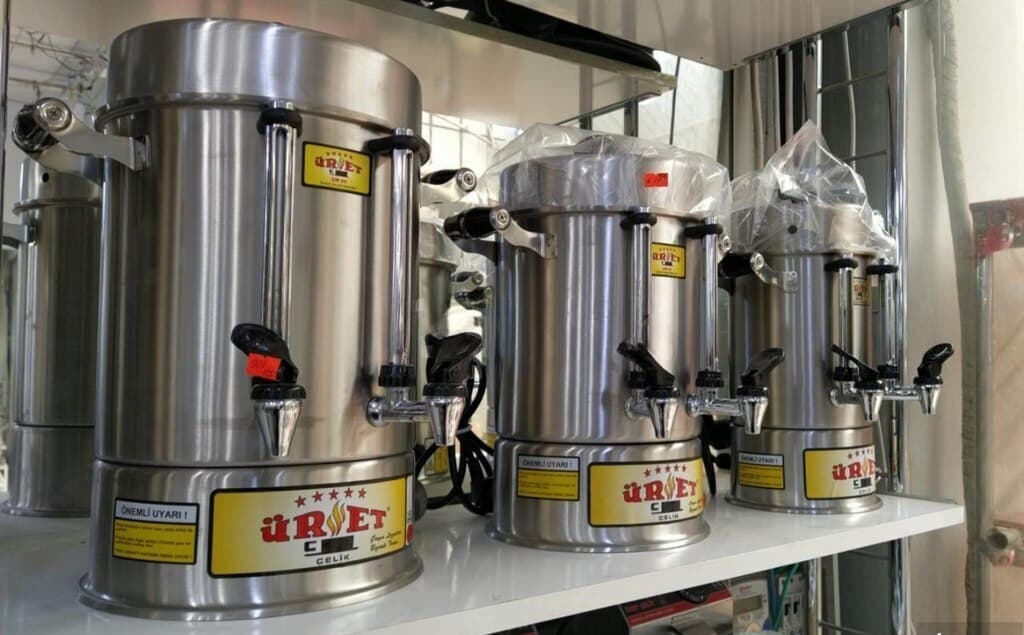 Samovar Paslanmayan polad material