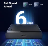 HDD qutusu Ugreen USB-C 2.5 hard drive enclosure US221 — şəkil 3