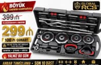 Xrom qantel və ştanq dəsti 58 kq — şəkil 1