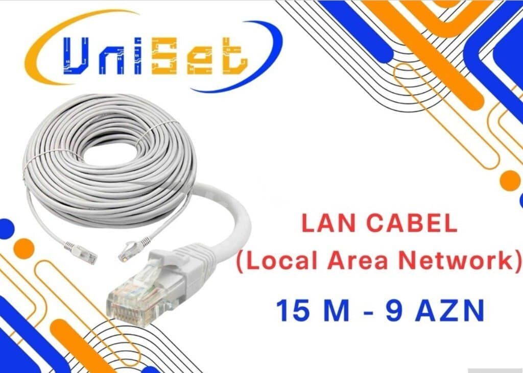 LAN Şəbəkə Kabeli 15 Metr