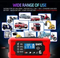 Akkumulyator şarj cihazı 12V 6A LCD ekranlı — şəkil 2