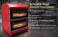 2 Kameralı Peşəkar Elektrikli Pizza Sobası 4.0 kW — şəkil 1