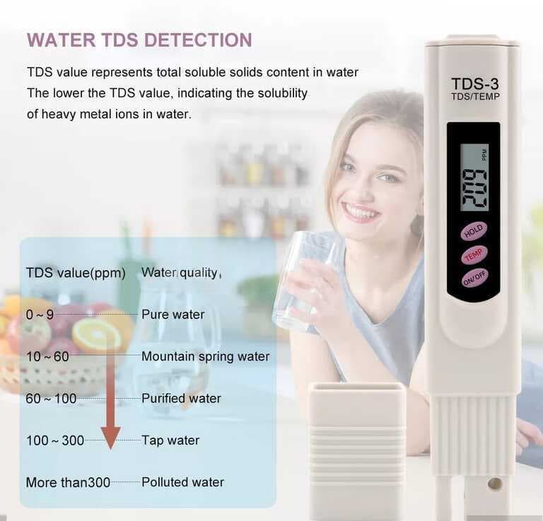 TDS metr TDS-3 suyun təmizliyini ölçən cihaz