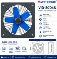 DamanDeh VID-50D4S Sənaye Radial Ventilyatoru — şəkil 4