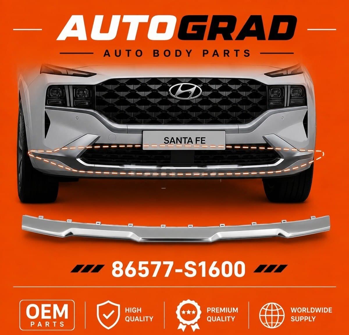 Diffuzor Hyundai Santa Fe 2021-2023