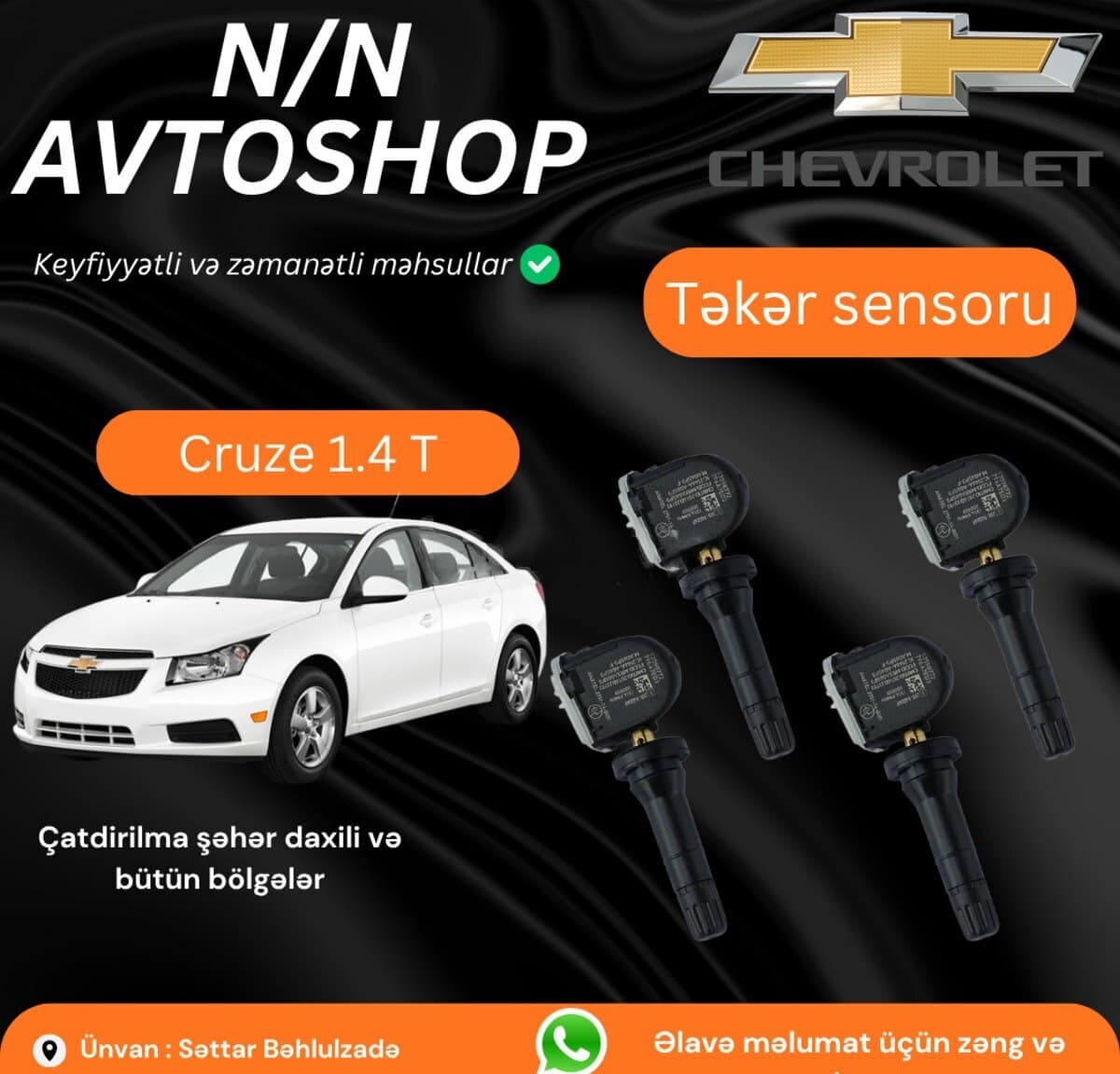 Təkər sensoru Chevrolet Cruze 2010-2015